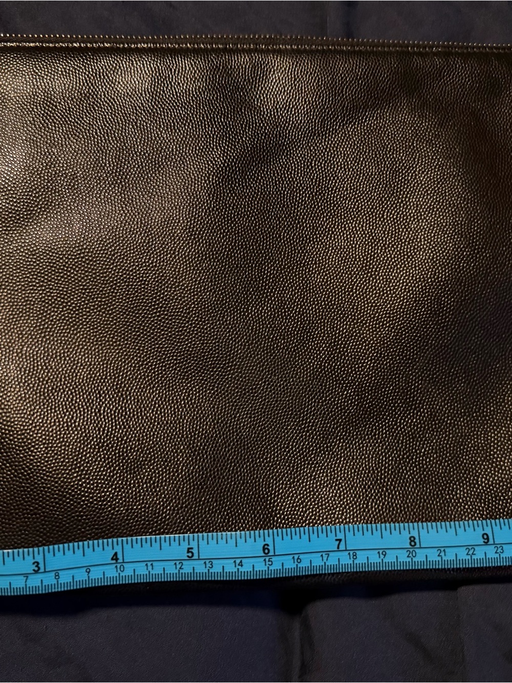 Black leather Saint Laurent pouch
